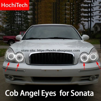  A Hyundai Sonata 2002 2003 2004 2005 COB Led nap Fény Fehér Halo Cob Led Angel eyes Gyűrű Hiba Ingyenes Ultra fényes